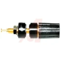 Mueller Electric Black 15A Binding Post with Brass Contacts Gold Plated 2500V AC 9.53mm Hole Diameter BU-P3750-0