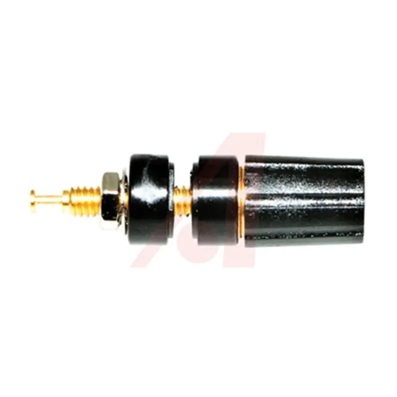 Mueller Electric Black 15A Binding Post with Brass Contacts Gold Plated 2500V AC 9.53mm Hole Diameter BU-P3750-0