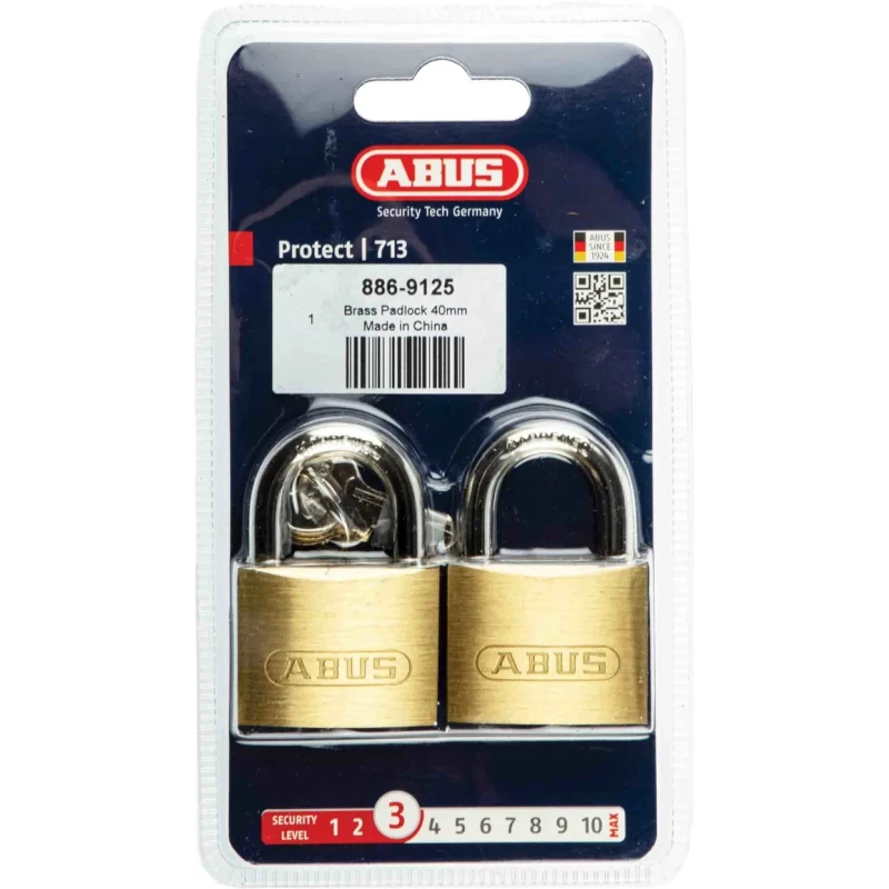 ABUS Key Brass Padlock Weatherproof with 6.5 mm Shackle Diameter and 25 mm Body Width 53967