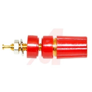 Mueller Electric Red 15A Binding Post with Brass Contacts and Gold Plated, 9.53 mm Hole Diameter BU-P3750-2