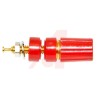 Mueller Electric Red 15A Binding Post with Brass Contacts and Gold Plated, 9.53 mm Hole Diameter BU-P3750-2