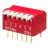 APEM Rotary Coded DIP Switch Piano Actuator Type, up to 10 Way, 2mm Stroke, 400gf Operation Force DPL06V