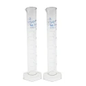 RS PRO Polymethylpentene Measuring Cylinder 50ml Transparent Hex Base Spout Grade A ISO 6706 DIN 12681 891-9999
