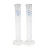 RS PRO Polymethylpentene Measuring Cylinder 50ml Transparent Hex Base Spout Grade A ISO 6706 DIN 12681 891-9999