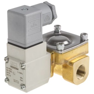 SMC Pneumatic Solenoid Valve, Brass Body, 24V DC, 1.5 MPa, G 3/8 Port, VXD242GGA