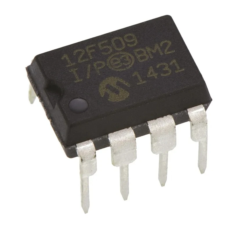 Microchip PIC12F509-I/P 8-Bit PIC Microcontroller, 4 MHz, 1.5 kB Flash, 8-Pin PDIP