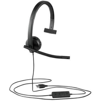 Logitech Black Over The Head USB Headset H570e 981-000571