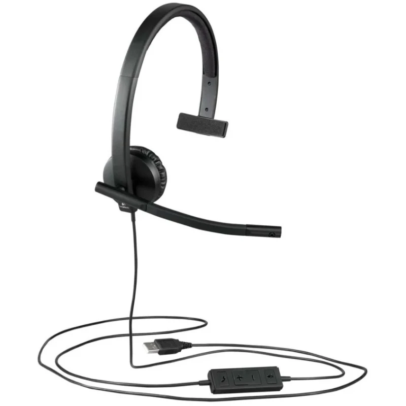 Logitech Black Over The Head USB Headset H570e 981-000571