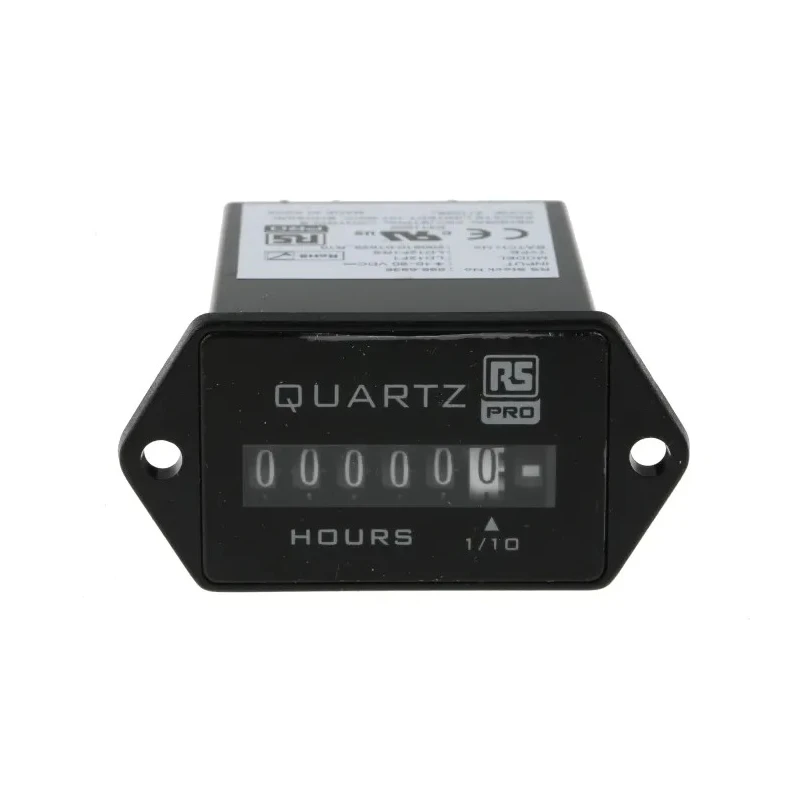 RS PRO Analogue 6 Digit Panel Mount Hour Meter 10 to 80V DC 50Hz 896-6936