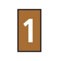 HellermannTyton WIC Snap-On Clip On Cable Marker Pre-Printed 1, Brown Polyamide 66, 2.8 to 3.8 mm 561-02611 WIC2-1-PA66-BN