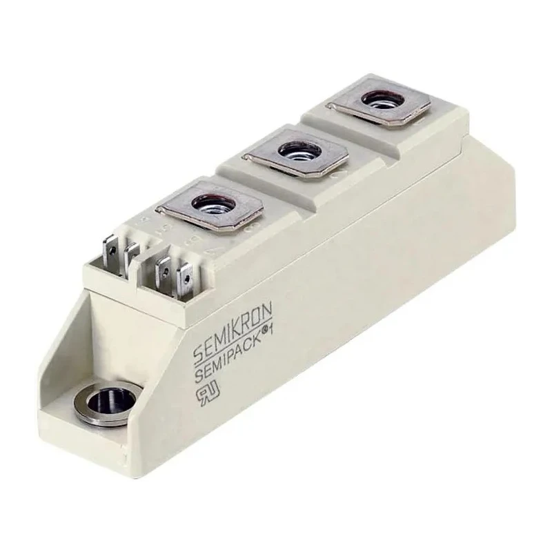 Semikron Danfoss Dual Thyristor Module SEMIPACK 1, 1600 V, 55 A, 100 mA Gate Trigger Current, 1.5 kA Surge SKKT 58B16 E