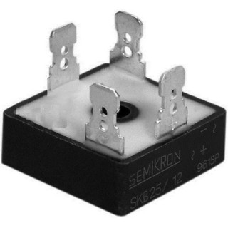 Semikron Danfoss Bridge Rectifier 4-Pin Single, 800 V Peak Reverse Voltage, 375 A Peak Forward Surge Current SKB 25/08