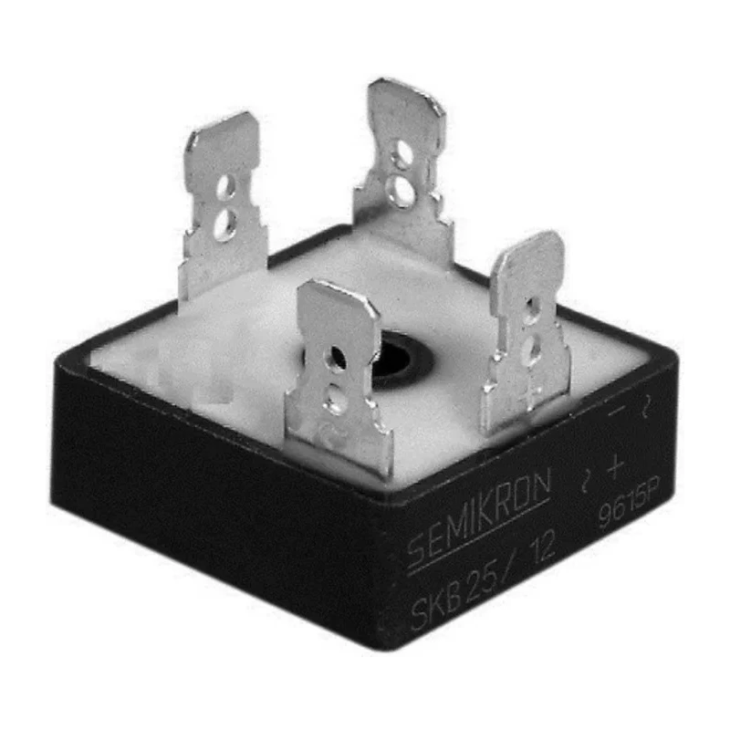 Semikron Danfoss Bridge Rectifier 4-Pin Single, 800 V Peak Reverse Voltage, 375 A Peak Forward Surge Current SKB 25/08
