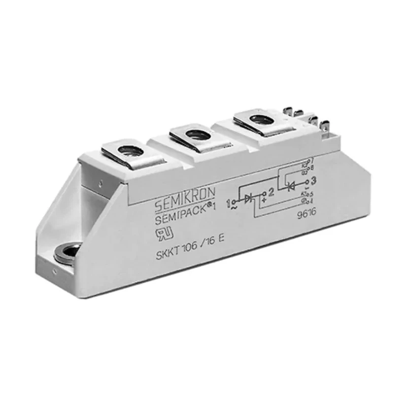 Semikron Danfoss Diode/Thyristor Module SCR 1600 V, 70 A, 150 mA, 9 kA, 1.6 V SKKH 72/16 E