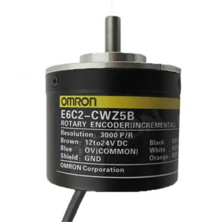 Omron E6C2-C Series Incremental Encoder 24V, 6 mm Shaft Diameter, 500 PPR, PNP Open Collector Output E6C2-CWZ5B 500P/R 2M