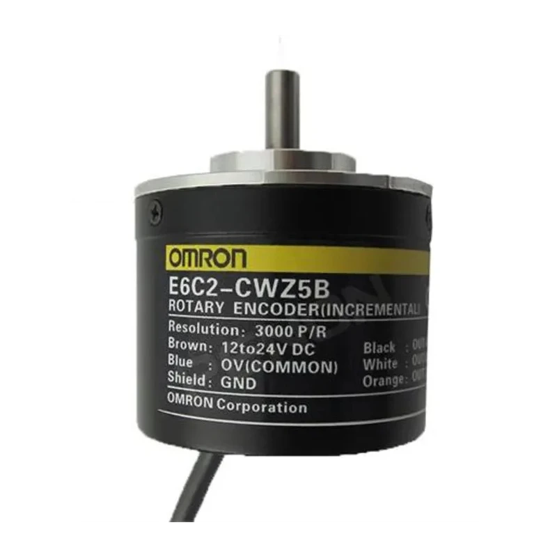 Omron E6C2-C Series Incremental Encoder 24V, 6 mm Shaft Diameter, 500 PPR, PNP Open Collector Output E6C2-CWZ5B 500P/R 2M