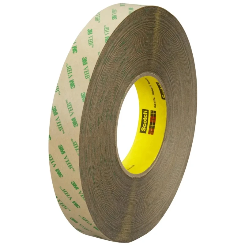 3M Clear Double Sided Plastic Tape, Polyethylene Terephthalate Backing, 19mm Width x 55m Length, Acrylic 9473PC 19mmx55m