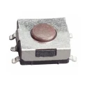 TE Connectivity Brown Tactile Switch Round 0.27 mm SPST 50mA 24 V dc PCB Mount 1-1437565-8