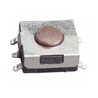 TE Connectivity Brown Tactile Switch Round 0.27 mm SPST 50mA 24 V dc PCB Mount 1-1437565-8