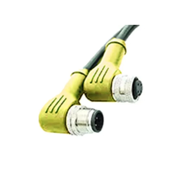 Brad from Molex Female 3 Way Right Angle to Male 3 Way M8 Sensor Actuator Cable, 1 m 1200878502