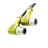 Brad from Molex Female 3 Way Right Angle to Male 3 Way M8 Sensor Actuator Cable, 1 m 1200878502