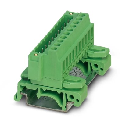 Phoenix Contact UMSTBVK 2.5/12-GF-5.08 Series DIN Rail Connector Green, 12 Positions, 2.5 mm², Screw Termination 1788020