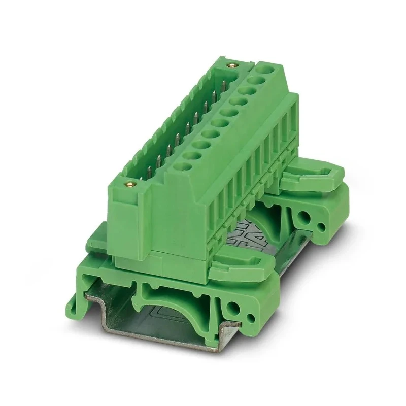 Phoenix Contact UMSTBVK 2.5/12-GF-5.08 Series DIN Rail Connector Green, 12 Positions, 2.5 mm², Screw Termination 1788020