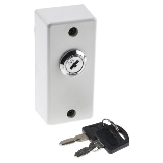 RS PRO Key Switch Surface 1P Key Switch White Polycarbonate Housing 90x38x30mm 918-4738