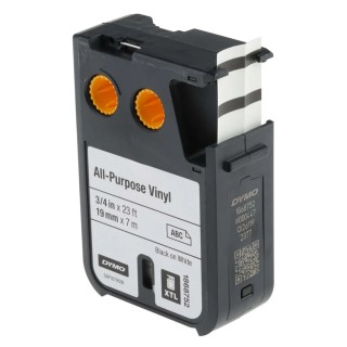Dymo XTL Black on White Label Printer Tape 7 m Length 19 mm Width 5.5 m Label Length 1868752