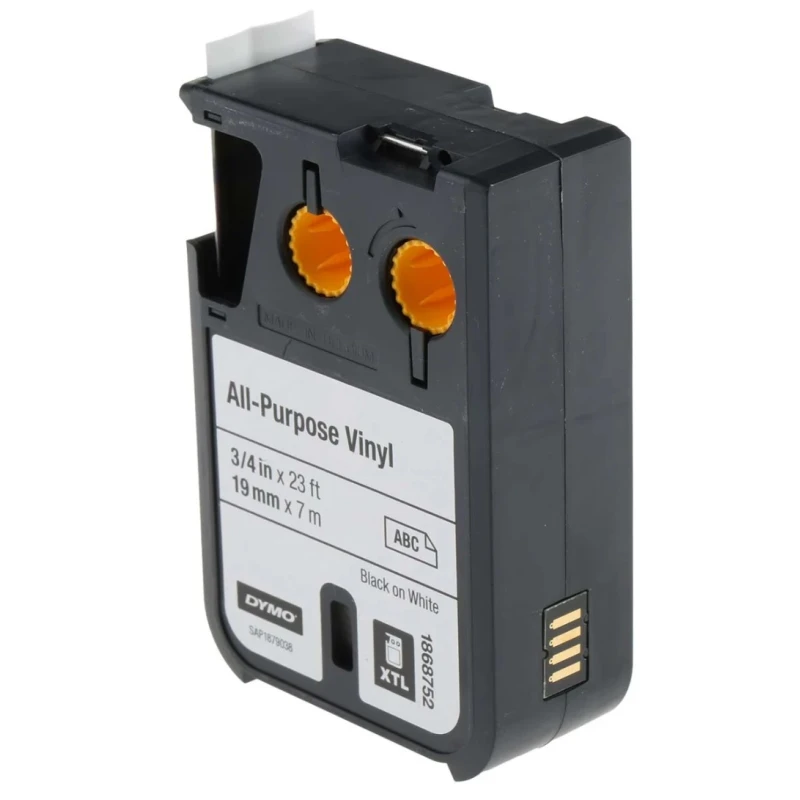 Dymo XTL Black on White Label Printer Tape 7 m Length 19 mm Width 5.5 m Label Length 1868752