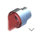 RS PRO 2 Position Illuminated Selector Switch Head, 22.5 mm Cutout, Red Handle, Maintained Operation, IP65, Italy 238-3910