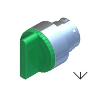 RS PRO 3 Position Illuminated Selector Switch Head, 22.5 mm Cutout, Green Handle, Maintained Operation, IP65, Model 238-3915