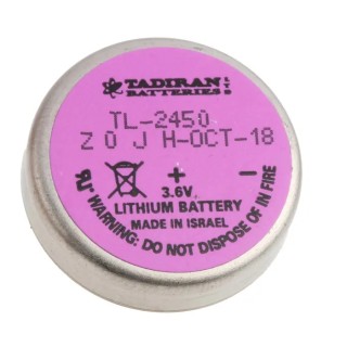 Tadiran Lithium Thionyl Chloride CR2450 Button Battery 3.6 V 0.55 Ah 24 mm Diameter CR2450