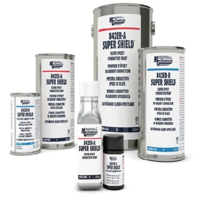 MG Chemicals Super ShieldTM Silver Epoxy Conductive Paint 842ER-60ML, 60 ml Matt Silver Conductive Coating 842ER-60ML