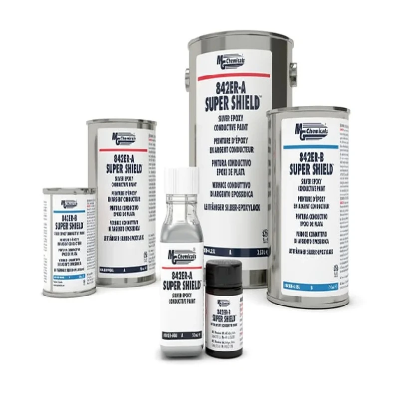 MG Chemicals Super ShieldTM Silver Epoxy Conductive Paint 842ER-60ML, 60 ml Matt Silver Conductive Coating 842ER-60ML