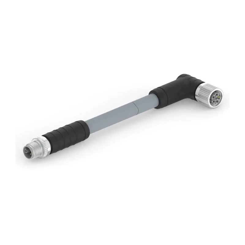 TE Connectivity Male 4 Way Right Angle to Female 4 Way Straight Sensor Actuator Cable 1.5 m T4152A99L14-003