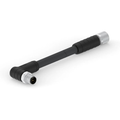 TE Connectivity Sensor Actuator Cable Male 4 Way Right Angle to Female 4 Way Straight 1.5 m T4152AC9L14-003