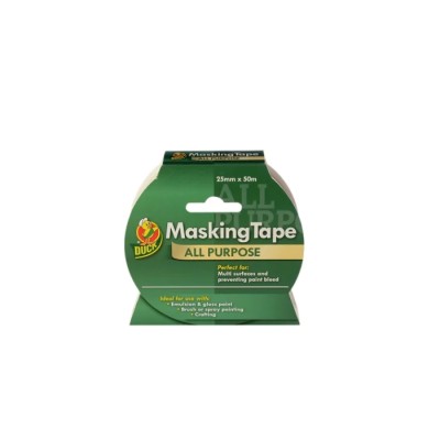 DUCK TAPE Beige Masking Tape Paper Backing Rubber Adhesive 25mm x 50m 0.12mm Thickness 232317