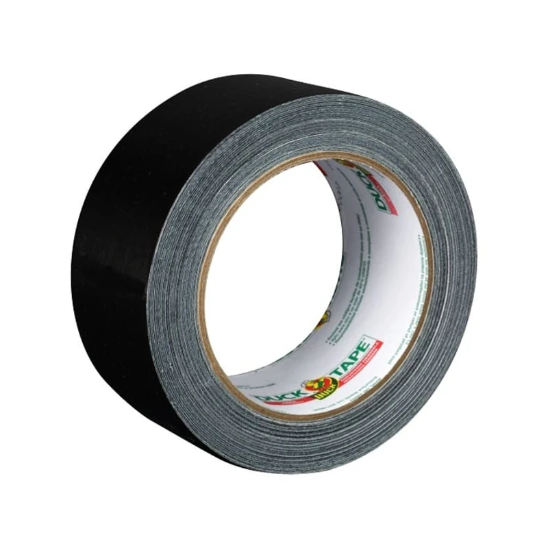 DUCK TAPE Black Cloth Duct Tape, 50 mm x 50 m, Gloss Finish, Model 222228