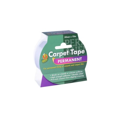 DUCK TAPE Clear Double Sided Adhesive Square Polyethylene Backing 50mm x 10m 260507