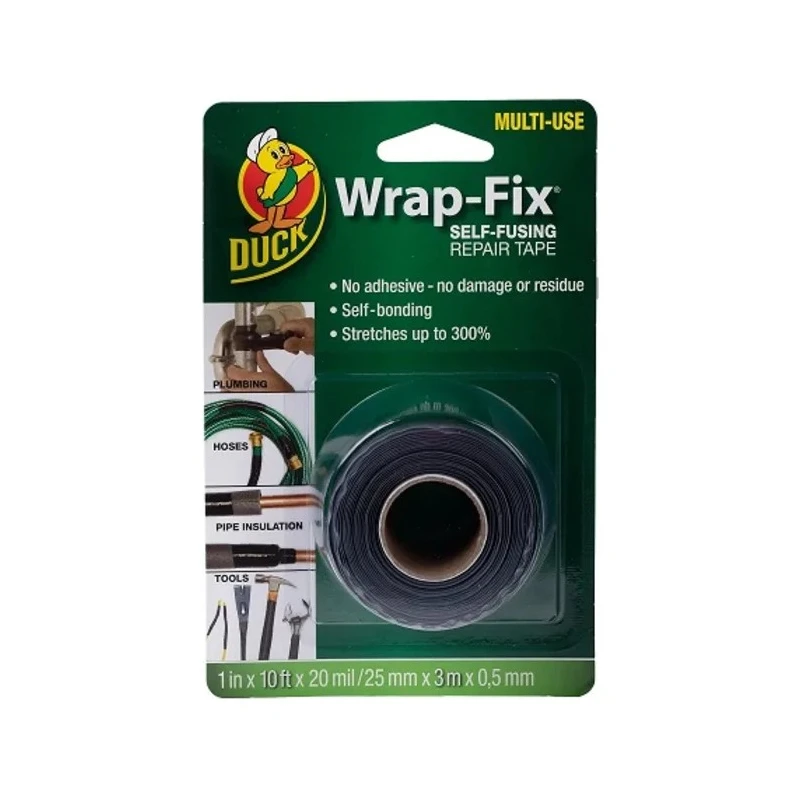DUCK TAPE Black Self-Amalgamating Tape 25mm Width x 3m Length, 0.5mm Thickness, High Temp 283037