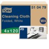 Tork White Non-Woven Fabric Heavy Duty Cleaning Cloths Dry Use 41.5 x 35.5 cm Box of 240 510479