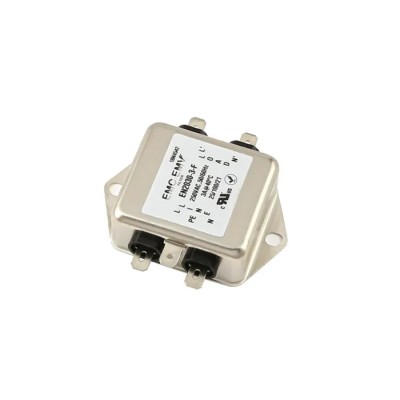 United Automation Chassis Mount EMI Filter 1 Phase 16 A 250 V 50/60 Hz Fast-On Termination A-EN2030-16-F-RS