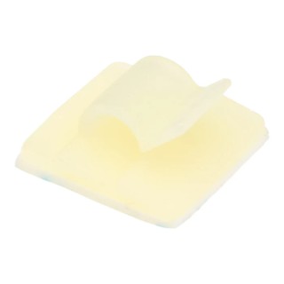 RS PRO Natural Polyamide 66 Self-Adhesive Round Cable Clip 4.9 mm Max Bundle Diameter 52.2x56.8x9.1 mm 216-3629