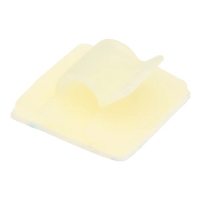 RS PRO Natural Polyamide 66 Self-Adhesive Round Cable Clip 4.9 mm Max Bundle Diameter 52.2x56.8x9.1 mm 216-3629