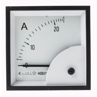 HOBUT Analogue Panel Ammeter 25 A AC, 72 mm x 72 mm, Class 1.5 Moving Iron D72SD