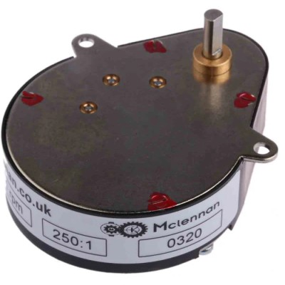 McLennan Servo Supplies Ovoid Gearbox, 250:1 Gear Ratio, 0.8 Nm Maximum Torque, 20 rpm Maximum Speed P5-G27L82