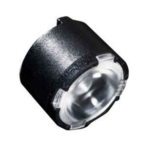 Ledil 1-Way LED Lens, Round Polymethyl Methacrylate, 45° Viewing Angle, 9.9mm Diameter, 6.81mm Height FP11003_LISA2-WW-PIN