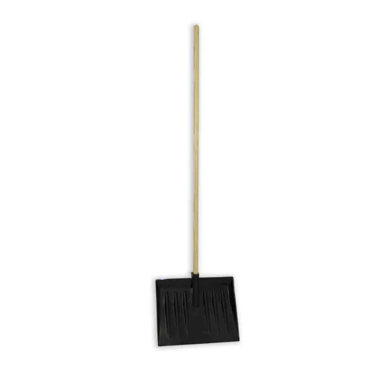 RS PRO Snow Shovel with Plastic Blade Width 425 mm, Wooden Handle, Black 216-7840