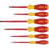 Wiha Insulated Slotted Screwdriver Set, 6-Piece, RoHS, VDE/1000V, Germany 00833